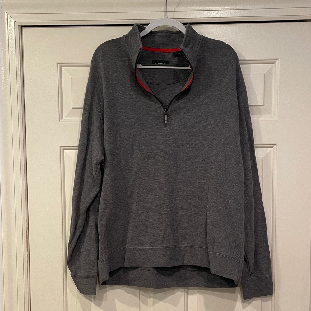 Orvis Men's Charcoal Quarter-Zip Sweater